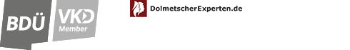 Logo VKD und Dolmetscher Experten